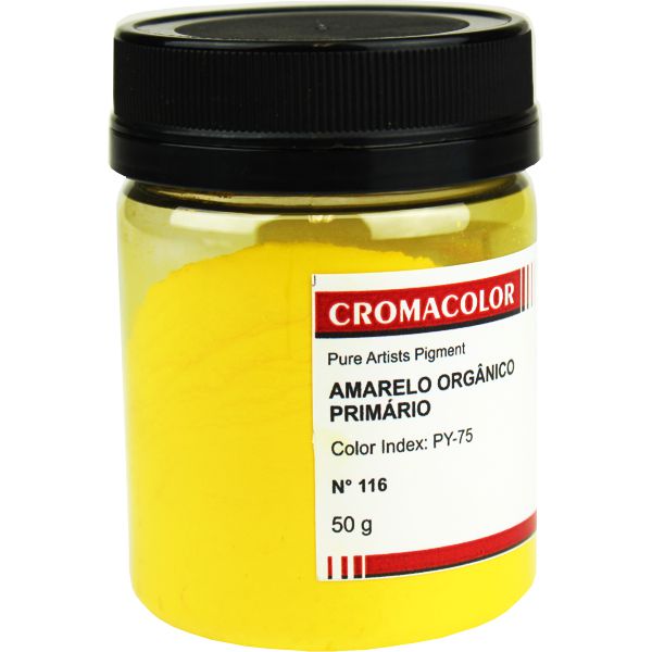 Pigmento Artístico Puro 116 Amarelo Orgânico Prim Cromacolor 50g